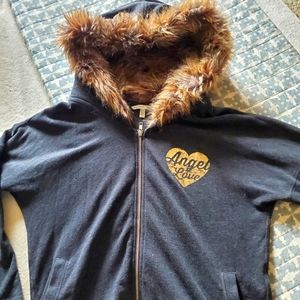 Victoria's Secret zip hoodie lrg, grey